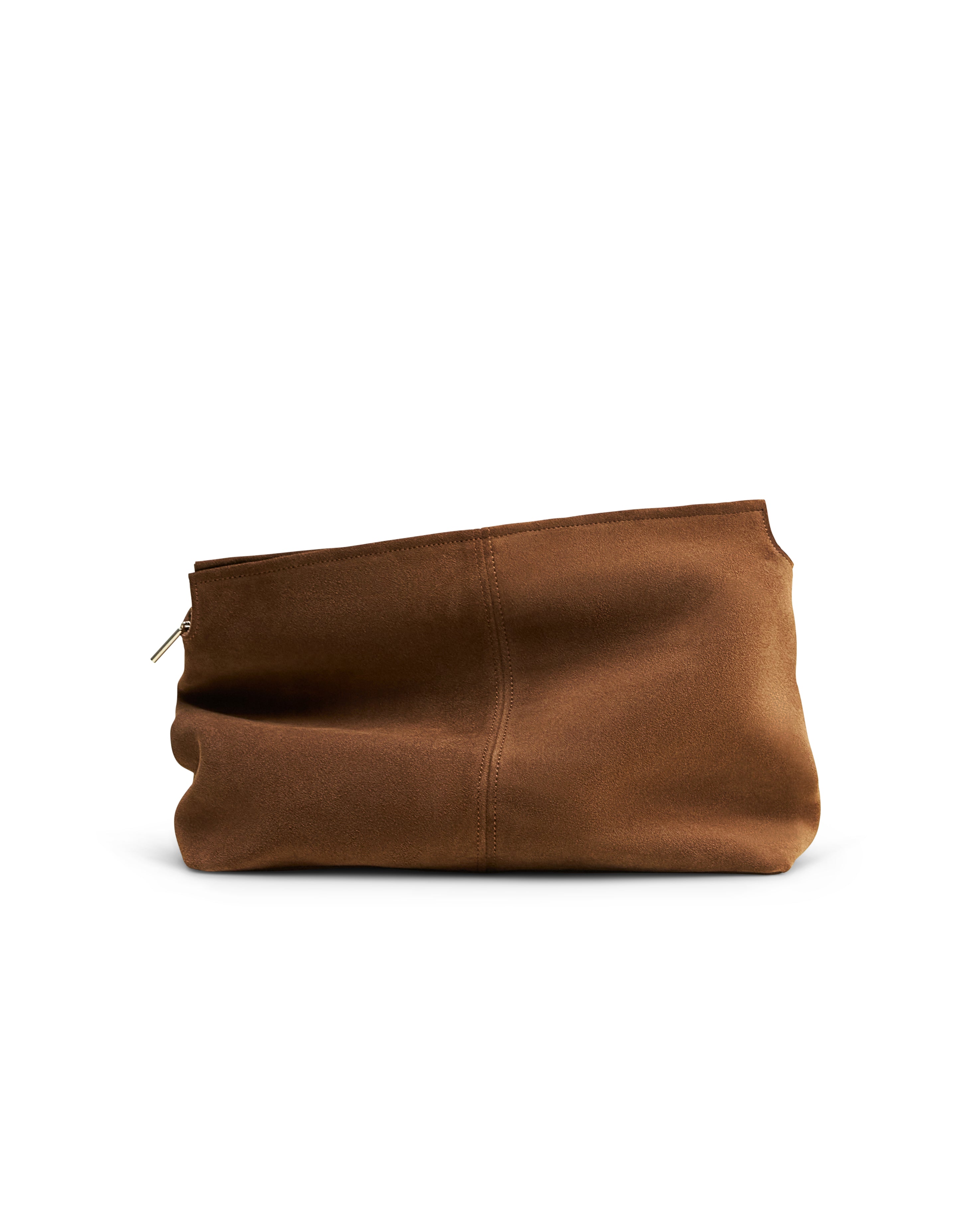 Elza clutch bag in caramel color